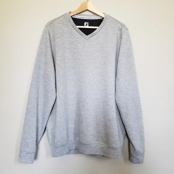 Footjoy Mens Grey V-Neck Golf Sweater XL